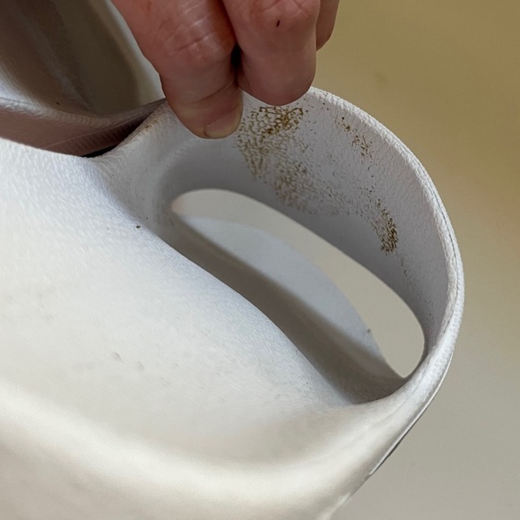 (men’s) adidas • white & black open toe pool flip flops - Picture 12 of 16